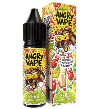 Жидкость Angry Vape Salt - Енот Щипач (чизкейк с клубникой и бананом)